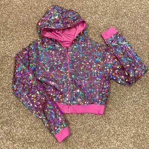Roebuck & co jacket with hood kids, size M, 10/12 great condition.